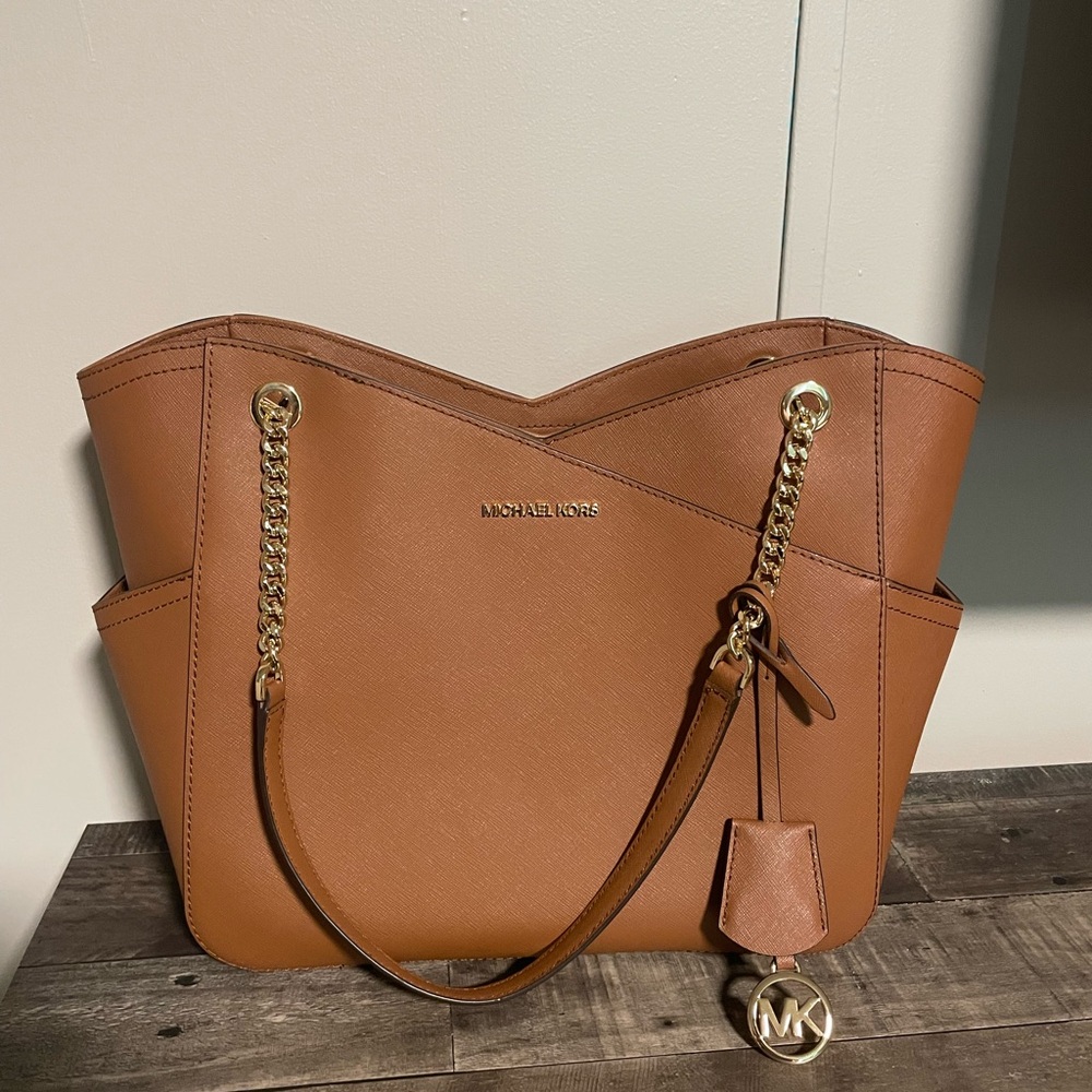 Michael Kors Tan Leather Tote Bag